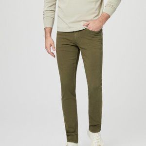 PAIGE Men's Slim Jeans in Olive Green